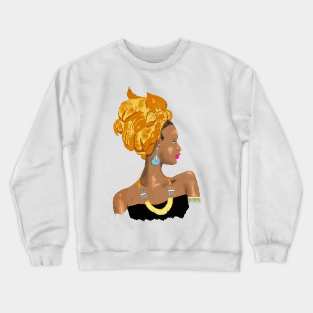 Queen Nzinga Crewneck Sweatshirt by Izakmugwe